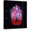 Grupo Erik: Raccoglitore A4 Stranger Things, Raccoglitore a 2 anelli con elastico e copertina rigida in cartone, 32 x 27 cm, Cartellina portadocumenti A4