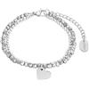 s.Oliver Bracciale in argento sterling 925/acciaio inossidabile per donna, bracciale, cuore, fornito in confezione regalo per gioielli