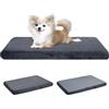 EMPSIGN Cuscino Cane Reversibile Fodera Impermeabile Lavabile 59x41x7,6 cm | grigio, materasso animali schiuma densa, lato fresco estivo, caldo invernale, rimovibile, ideale per trasportino e casa