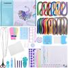 YURROAD Kit Quilling Completo per Principianti 1860 Strisce 3mm/5mm/10mm Carta Quilling Paper Quilling Kit con Strumento Quilling Elettrica Penna Quilling Crimper Modello Quilling Bordo Lavorato