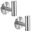 Vuzvuv - Ganci adesivi in acciaio inox SUS304, resistenti e impermeabili, ganci da parete autoadesivi per cappotti, accappatoio, asciugamani, per bagno, cucina, montaggio a parete, confezione da 2