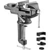 Teeno - Morsa da banco con larghezza della mascella 70 mm, morsa con base girevole a 360 gradi, materiale in acciaio fuso, potenza di serraggio 800 kg (70 mm)