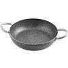 Home Tegame 2 Manici Antiaderente Family Stone Cm30 Pentole Cucina, Alluminio, Nero, 30 cm