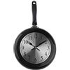 Timelike Orologio da cucina in metallo con padella, 25,4 cm, a tema unico, con cacciavite (nero)