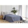 Todocama - Copriletto trapuntato sottile con motivo a rombo, per primavera, estate, autunno e inverno, 100% microfibra extra morbido, Copriletto multiuso, Letto 105 - 200x260cm, Blu Grigio