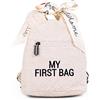 CHILDHOME, Zaino per bambini, scuola, scuola materna, asilo nido, due scomparti, Capacità adatta per Lunchbag/Bottiglia, Fibbia di Sicurezza Rimovibile, Sperlante, My First Bag, Teddy ecrù