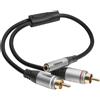 celexon adattatore audio 0,25 m 2x Cinch a jack stereo 3,5 mm M/F - serie Professional