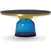 CLASSICON tavolino BELL COFFEE TABLE con struttura in ottone - BELL-COFFEE-TABLE-BRASS-SAFFIRE-BLUE