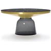 CLASSICON tavolino BELL COFFEE TABLE con struttura in ottone - BELL-COFFEE-TABLE-BRASS-QUARTZ-GREY-NERO-MARQUINA