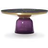 CLASSICON tavolino BELL COFFEE TABLE con struttura in ottone - BELL-COFFEE-TABLE-BRASS-AMETHYST-VIOLET-NERO-MARQU
