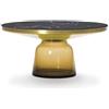 CLASSICON tavolino BELL COFFEE TABLE con struttura in ottone - BELL-COFFEE-TABLE-BRASS-AMBER-ORANGE-NERO-MARQUINA