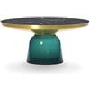CLASSICON tavolino BELL COFFEE TABLE con struttura in ottone - BELL-COFFEE-TABLE-BRASS-EMERALD-GREEN-NERO-MARQUIN