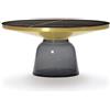 CLASSICON tavolino BELL COFFEE TABLE con struttura in ottone - BELL-COFFEE-TABLE-BRASS-QUARTZ-GREY-SAHARA-NOIR