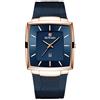 Allskid-Orologi Allskid Uomo Quadrati Orologi Classico Minimalista Comporre Acciaio inossidabile Mesh Cinturino Quarzo Business Orologi da polso (48 * 37mm, A-Blu)