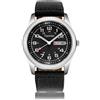 Tonnier Orologi da uomo con cinturino in tela analogica e calendario, Nero , Cinturino
