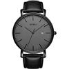 BUREI Uomo Orologio da Polso al Quarzo Classico con Cassa Ultra Sottile Design Minimalista Quadrante Analogico Data Finestra