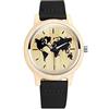 SUPBRO Orologio Uomo Movimento Al Quarzo Orologio Legno Uomo Naturale Orologio Analogico Al quarzo Orologi da Polso Elegante mappa del mondo