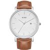 BUREI Uomo Orologio da Polso al Quarzo Classico con Cassa Ultra Sottile Design Minimalista Quadrante Analogico Data Finestra