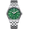 ADDIESDIVE Orologio Automatico Uomo Pilot Acciaio Quadrante Verde Luminescent Movimento NH35A Impermeabile 200M