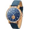 Zeitholz Orologio in Legno da Uomo - Modello Amtsberg, Fatto a Mano da legno d'ulivo Naturale 100% con Movimento al Quarzo - Orologio con Venature Lignee Analogico Digitale per Lui