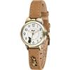 DREAMING Q&P Donna Ragazze Orologio da Polso Analogico Quarzo con Cinturino in Pelle Carino Coniglio Design Marrone