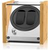 Watch Winder Smith - Orologio automatico per orologio, 100% artigianato, design brevetto in legno di bambù, motore giapponese ultrailenzioso con AC o a batterie