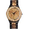 SUPBRO Orologio da Uomo Quarzo Orologio Legno Uomo Naturale Orologio Analogico Al quarzo Orologi da Polso mappa del mondo