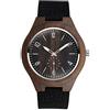 SUPBRO Orologio Uomo Movimento Al Quarzo con cinturino in pelle Orologi in legno da uomo e da donna naturale legno