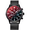 Alienwork IK Orologio Automatico Uomo Donna Cronografo Cinturino in Maglia