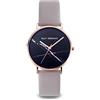 Ally Denovo Carrara Marble AF5005.8 - Orologio da donna con cinturino in pelle, analogico, placcato oro rosa, cinghia