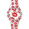 Doodle Watch Orologio da donna Graphics Mood Kiss con cinturino in silicone 35 mm DO35019, cinghia