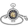 SUPBRO Orologio da tasca con catena da 80 cm Meccanico orologio da taschino a carica manuale