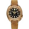 ADDIESDIVE Orologio Bronzo Automatico Diver Uomo Impermeabile 200 M Cinturino in Pelle Vintage