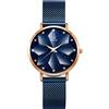 SHENGKE Orologio stellato Orologio Analogico Classico Quarzo da Donna con Cinturino in Acciaio Inox(Starry-Mesh Band-Blue)