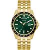GUESS US - Orologio sportivo da uomo, color oro e verde, uno, Oro, 0, Bracciale