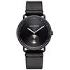 Paul Hewitt Orologio uomo acciaio Breakwater Line Black Sunray - Orologio da polso uomo (nero/argentato), Orologio elegante uomo con quadrante nero e cinturino in pelle nera