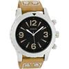Oozoo Orologio da polso XL con cinturino in pelle per articoli speciali, outlet a prezzo ridotto, variante 1, C6112 - nero/sabbia, cinghia