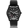 Tonnier Orologi da uomo con cinturino in tela analogica e calendario, Allnero, Bracciale