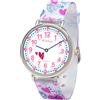 Kiddus Orologio Educativo per Bambine, Orologio da polso Analogico per Bambina 5-10 Anni, 3ATM e 5ATM, Primo con Ore e Minuti, Regalo Bimba Aprendimento
