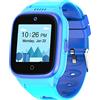 通用 4G Smartwatch Phone per Bambini GPS Tracker, Impermeabile Watch con Posizione in Tempo Reale WIFI Videochiamata Pedometro Geofence SOS Anti-Perso orologio Regalo per Ragazzi e Ragazze (Blu)