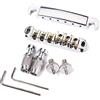 Alnicov Tune-O-Matic LP - Set per chitarra con ponte e cordiera in ottone cromato