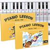 QMG Tabella delle note di pianoforte e tastiera e note a colori complete Lezione di musica per pianoforte e guida libro 1 e libro 2 per bambini e principianti; progettato e stampato negli Stati Uniti