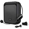 SHIDU Mini amplificatore vocale SHIDU Altoparlante portatile Bluetooth con microfono wireless UHF Cuffia 10W 1800mAh Sistema PA Supporta audio in formato MP3 per insegnanti,canto,allenatori,guida turistica