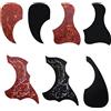 eMagTech 7PCS Battipenna per chitarra a forma di uccello e goccia Piastra di protezione antigraffio autoadesiva resistente all'usura Pick Guard Sticker per chitarra acustica