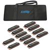 East top Armonica a bocca Set di 12, 10 fori 20 toni 008K Professional Diatonic Blues Armonica a bocca Set, 12 tasti armoniche per adulti con custodia nera, come regalo