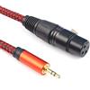 SiYear Cavo di connessione sbilanciato, da mini jack stereo TRS da 3,5 mm a doppio XLR maschio a 3 poli, cavo patch separatore a Y, lunghezza: 1,5 m 3.5TRS M-XLRM(3M)