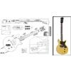 Aust Luthiers Supplies Plan of Gibson Les Paul Jr. - Chitarra elettrica doppia, stampa su scala completa