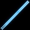 Alnicov - 1 paio di bacchette per batteria luminose, si illuminano, 5 A, fluorescenti, accessori per strumenti musicali a percussione, blu