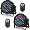 HOLDLAMP 2PCS Par LED RGB Luci del Palcoscenico, 36 LED Luce di Scena con Telecomando e DMX-7CH Controllo, Illuminazione palco con Doppia Staffa Per DJ Party Matrimonio Concerto Club Bar
