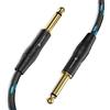 Ultra HDTV Cavo Audio Jack - 2 m Premio 6,35mm Maschio a Maschio, Guaina in Nylon Intrecciato per Strumenti, Chitarra, Basso Elettrico, Tastiera, Amplificatore